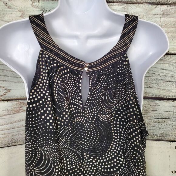 EST. 1946 Women’s Navy White Dot Print Sleeveless Blouse Top L - Picture 7 of 10